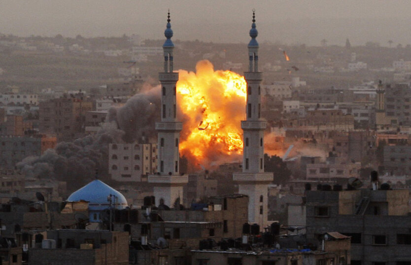 Очередной взрыв в городе Газа, 17 ноября 2012 года