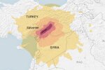 Землетрясение в Турции, карта