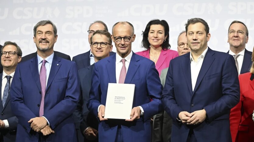 Фридрих Мерц, Маркус Содер и сопредседатель СДПГ Ларс Клингбайль