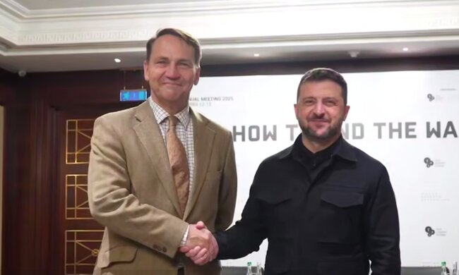 Володимир Зеленський та Радослав Сікорський