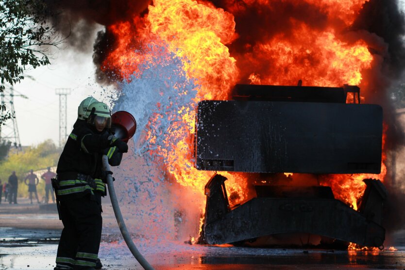 Новый пожар в Луганской области,Пожар в Северодонецке,Тушение пожара