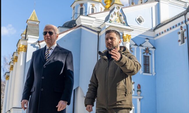 Джо Байден и Владимир Зеленский в Киеве