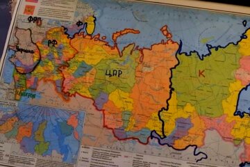 Карта в кабинете главы ГУР МО Алексея Буданова, фото