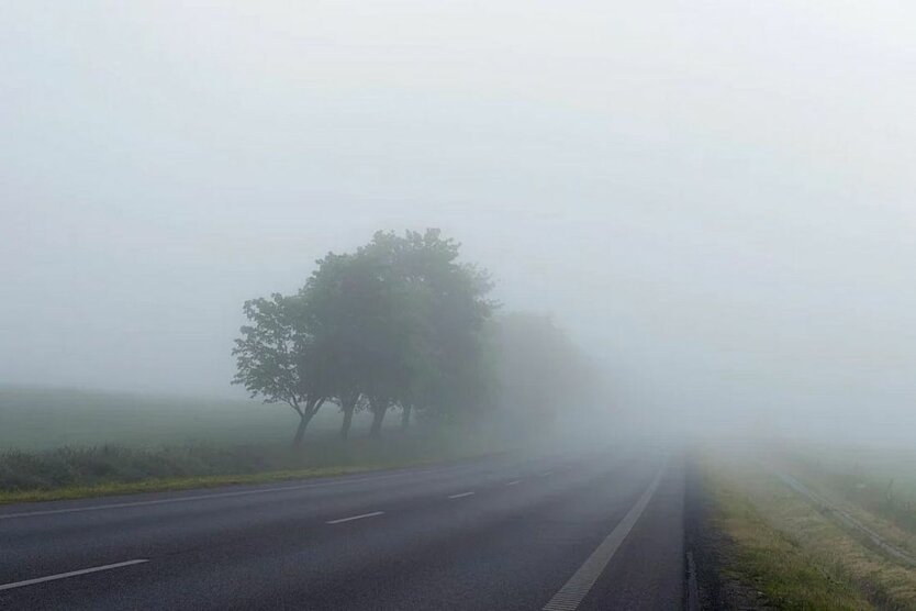 Густой туман в Украине