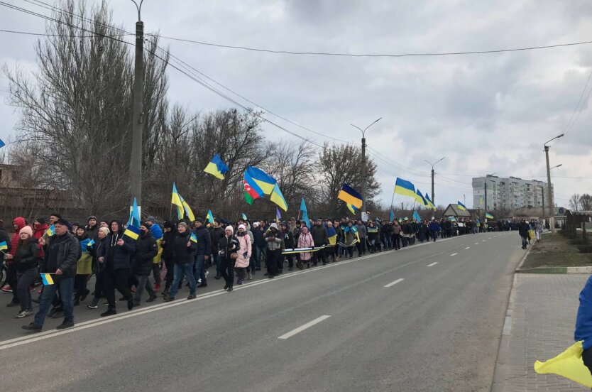 Мелитополь, митинг против россии