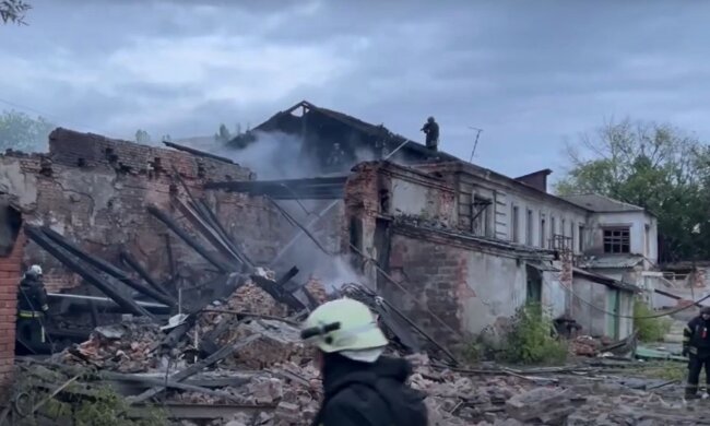 Удар дрона по Харькову