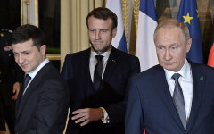 Эммануэль Макрон, Владимир Зеленский, Владимир Путин
