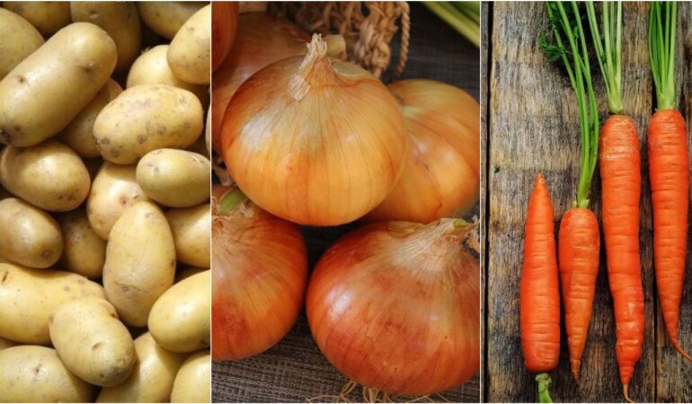 Цены на картофель, лук и морковь