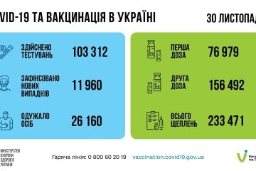 Статистика по коронавирусу на утро 1 декабря, коронавирус в Украине