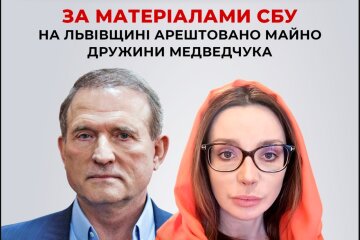 Виктор Медведчук и Оксана Марченко, коллаж