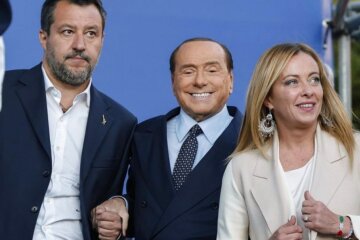 Маттео Сальвини, Сильвио Берлускони и Джорджиа Мелони