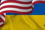 Прапори України та США, колаж