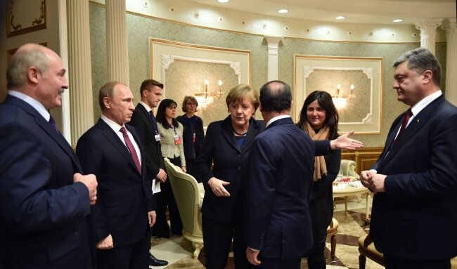 Петр Порошенко Владимир Путин Ангела Меркель Франсуа Олланд