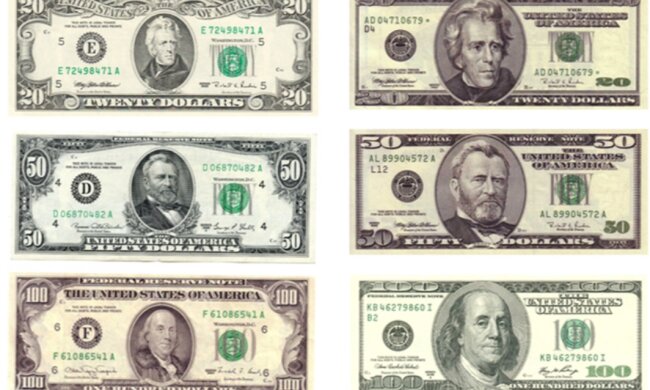 Долларовые купюры