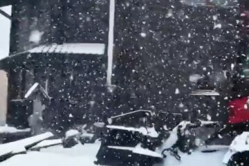Снегопад в Карпатах