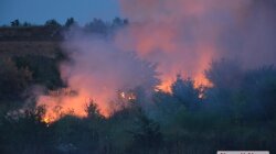 пожар на свалке в Николаеве