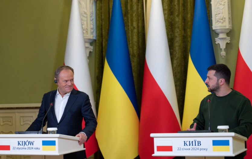 Туск обсудил с Зеленским исторические вопросы: не должны мешать общим интересам Украины и Польши