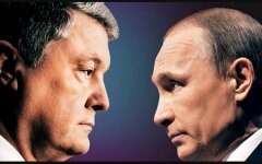 Петр Порошенко и Владимир Путин, коллаж