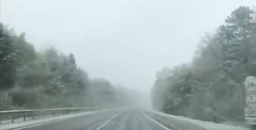 Снег в Карпатах, весна, гора Поп Иван Черногорский