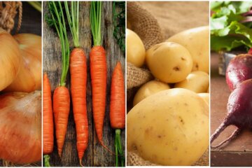 Цены на лук, морковь, картофель и свеклу