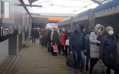 Очереди в общественный транспорт. Киев