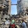 Жилой дом в Соломенском районе, разрушенный в результате российского обстрела