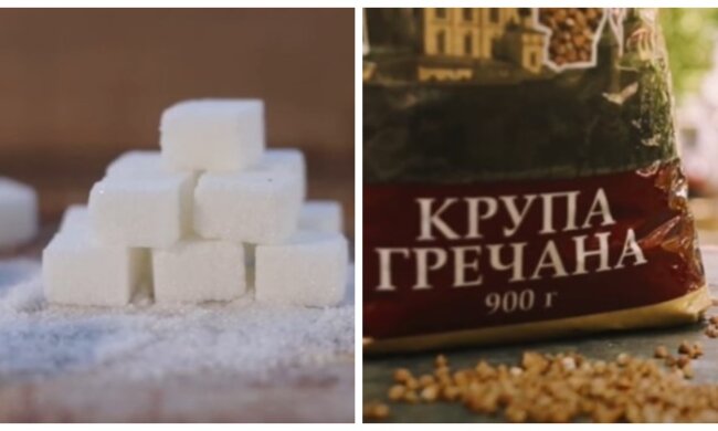 Цена на сахар и гречку, цены на продукты