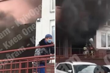 В Киеве горит многоэтажка: видео