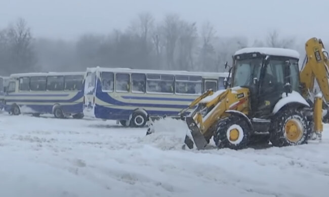 Снегопады в Украине