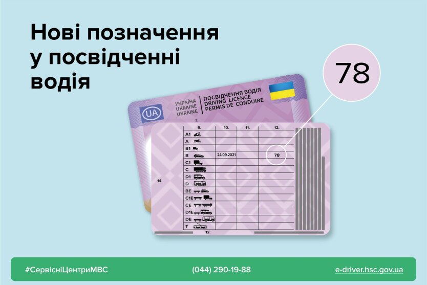 Отметка 78 в водительских правах