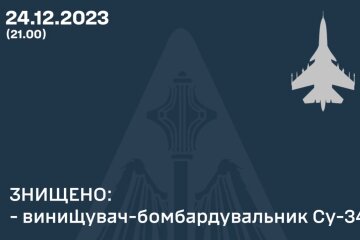 Воздушные силы сбили Су-34 на Мариупольском направлении