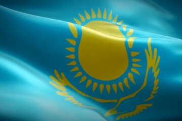 Флаг Казахстана, ситуация в Казахстане, протесты в Казахстане, восстание