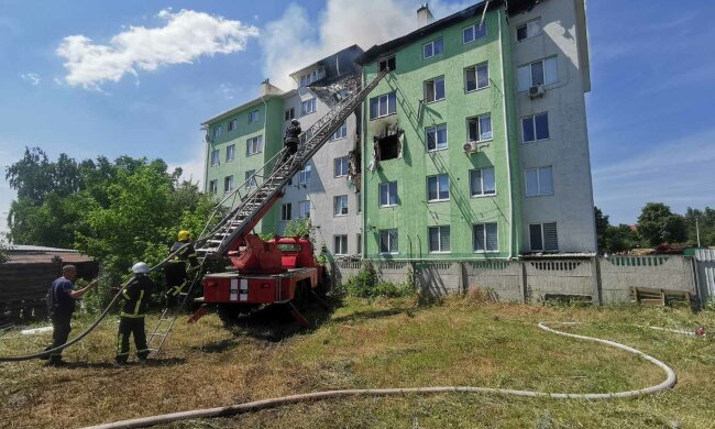 Пожар в Белогородке под Киевом
