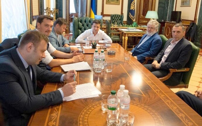 Президент Украины Владимир Зеленский, олигарх Игорь Коломойский