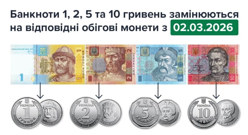 Частину паперових купюр виводять із обігу