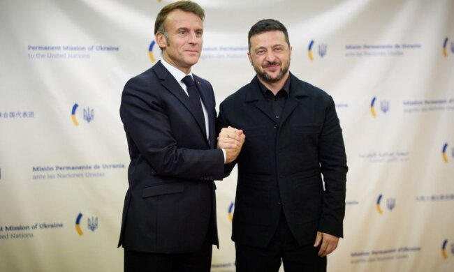 Владимир Зеленский и Эммануэль Макрон