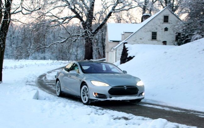 электромобиль зимой