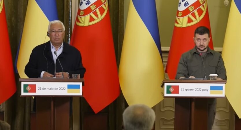 Президент Володимир Зеленський та прем'єр-міністр Португалії Антоніу Кошта