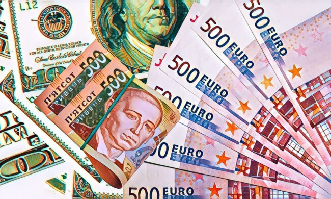 Курс валют в Украине. Доллар, евро и гривна. Графика
