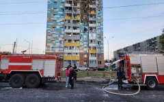 Поврежденный дом после действий ПВО в Раменском