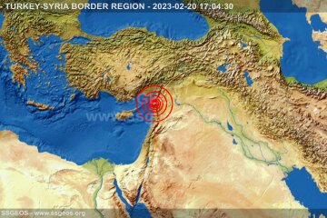 Землетрясение в Турции, графика