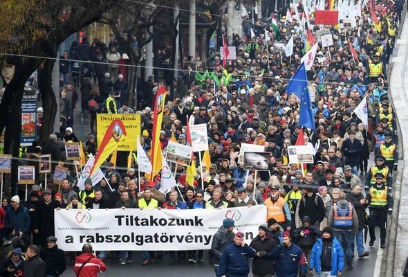 Протесты в Венгрии