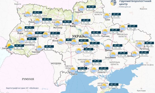 Погода в Украине, прогноз