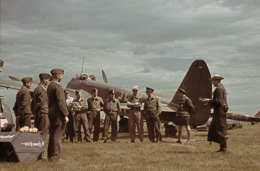 Очень качественное фото пикирующего бомбардировщика Ju-88