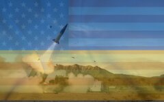 ATACMS, флаги Украины и США