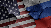 США и Россия. Флаги. USA and Russia