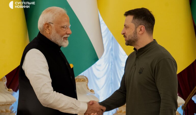 Володимир Зеленський та Нарендра Моді