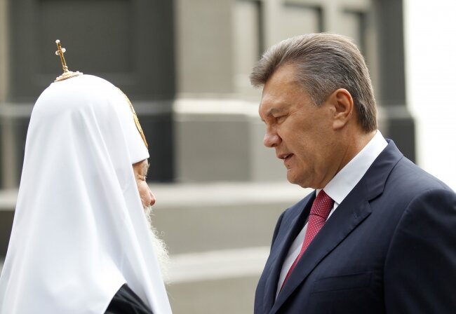 Виктор Янукович и патриарх Кирилл