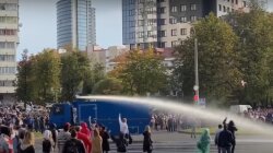 Водомет на улицах Минска 4 октября