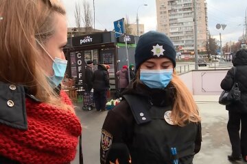 Контроль по ношению масок, коронавирус, карантин в Украине